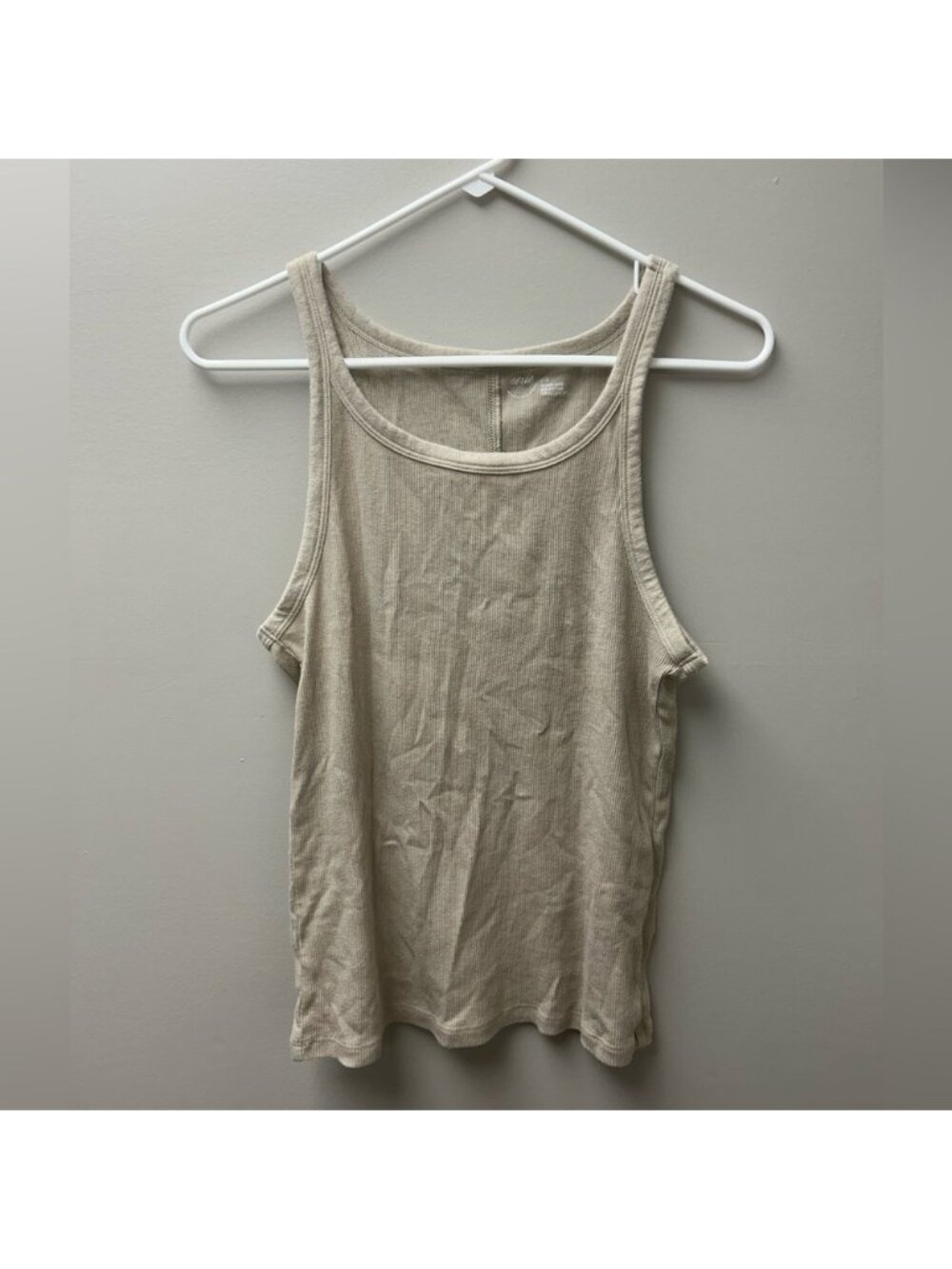 Aerie Light Brown Ribbed Tank Top Women's Size Large